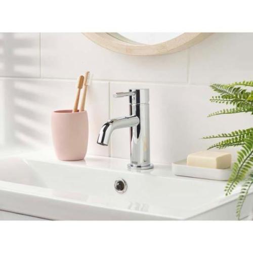Bristan Mila Basin Mixer Tap with Clicker Waste Chrome MI BAS C